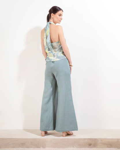 Pantalón Lino Petroleo