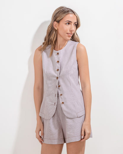 Short Sevilla Rayas Chocolate