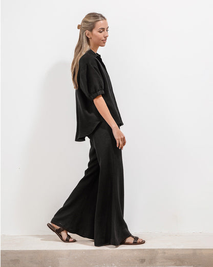 Camisa Mar Lino Negro