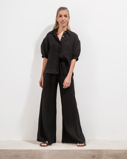 Pantalon Ara Lino Negro