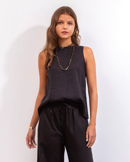 Blusa Jimena Lino Negro