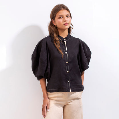 Camisa Gerald Lino Negro