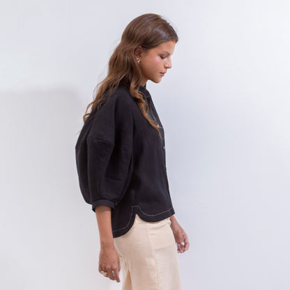 Camisa Gerald Lino Negro