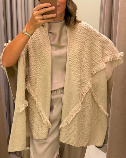Ruana Elena Beige