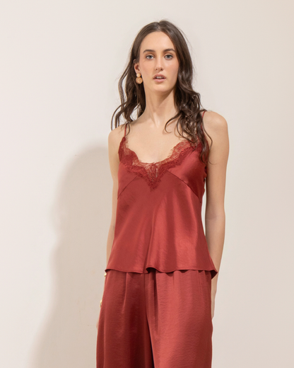 Blusa Lencera Bordo