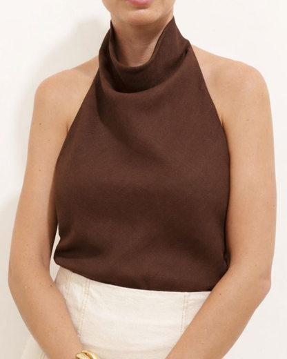 Blusa Iciar Lino Chocolate