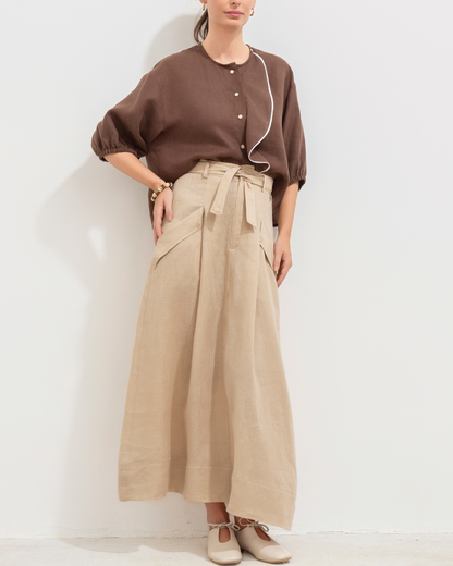 Pollera Paz Lino Beige