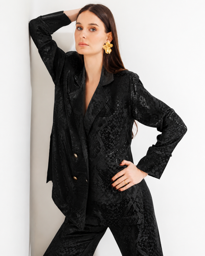 Pantalón Gardenia Jacquard Negro