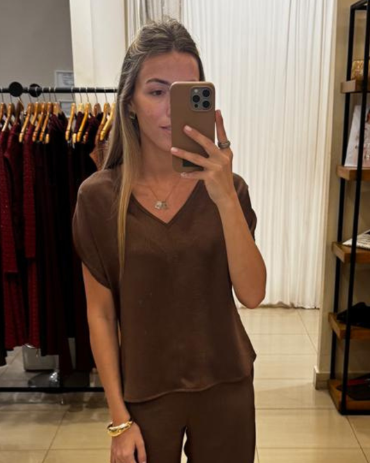 Blusa Almudena Chocolate