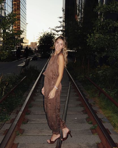 Babucha Clau Seda Etnica Camel