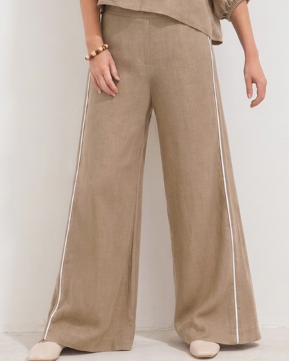 Pantalon Coral Lino Beige
