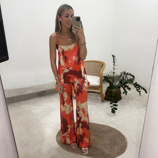 Blusa Cielo Jacquard Print Bordo