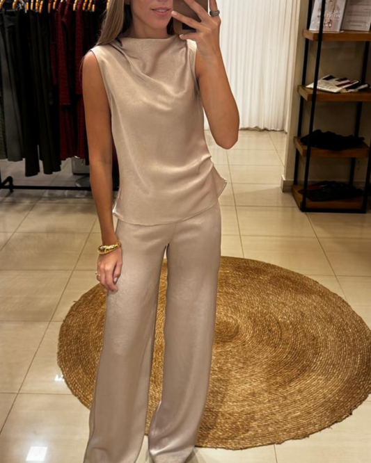 Pantalon Almudena Beige