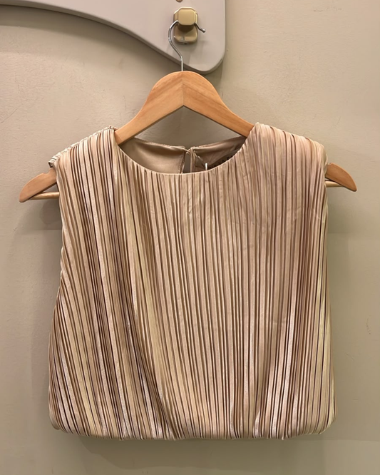 Blusa Plisada Rosa