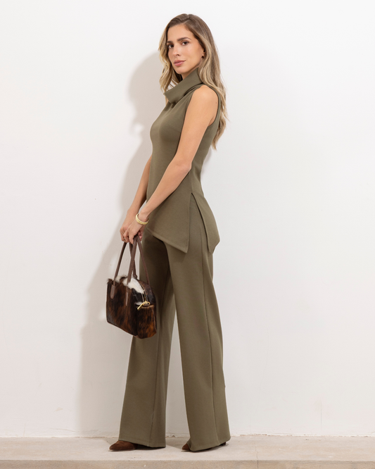 Pantalon Carla Verde Musgo
