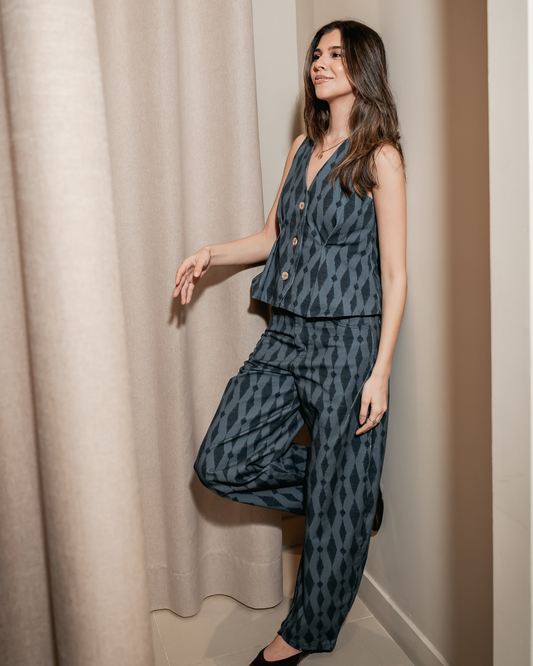 Jeans Maggy Rombos Azul