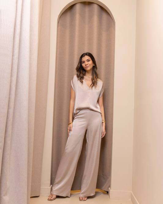 Pantalon Almudena Beige