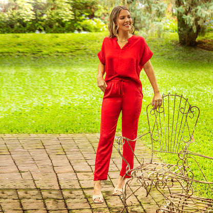 Blusa mao roja