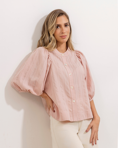 Camisa Gema Rayas Rosa
