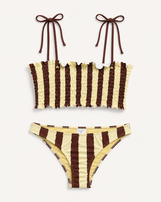 Bikini Eva Rayas Vainilla y Chocolate