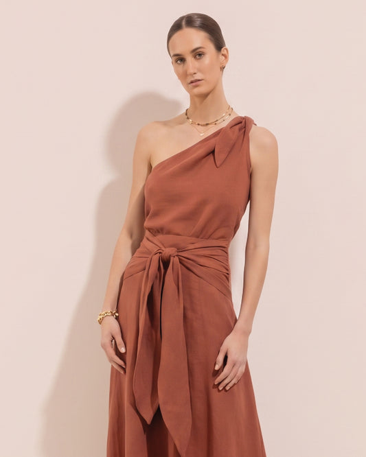 Blusa Nina Lino Ganache
