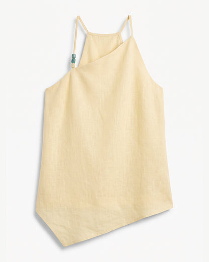 Blusa Oriana Lino Vainilla