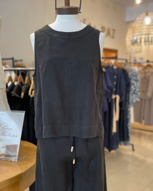 Blusa Sofia Lino Negro