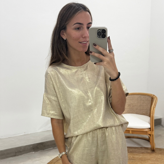 Blusa Verona Brillito Dorado