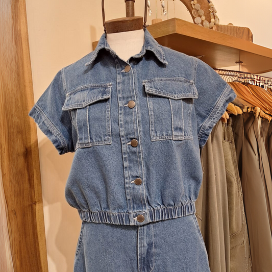 Camisa Isa Denim Azul Claro