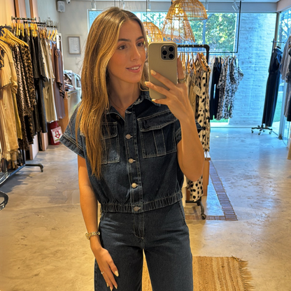 Camisa Isa Denim Azul Oscuro