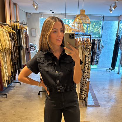 Camisa Isa Denim Negro