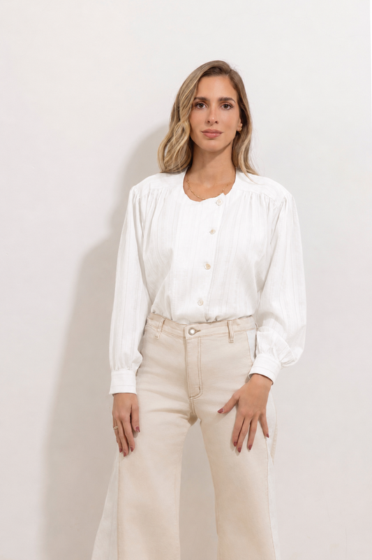 Camisa Raisa Rayas Blanca