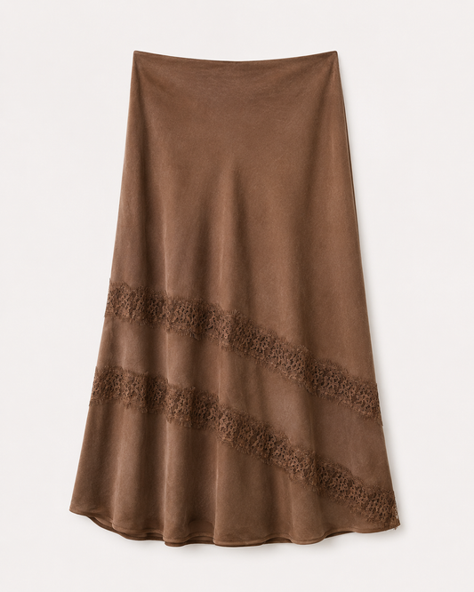 Pollera Lencera Chocolate
