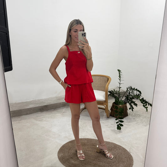 Blusa Teresita Mezcla Roja