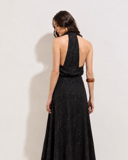 Blusa Margui Seda Etnica Negra