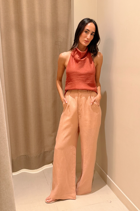 Pantalon Ceci Lino Rose