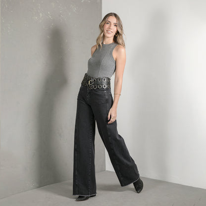 Jeans Campana Doble Negro