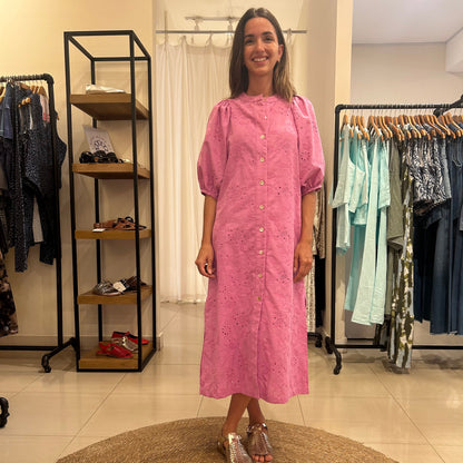 Vestido Gema Broderie Lavanda