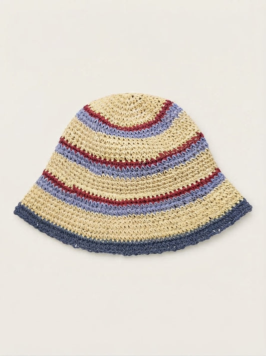 Gorro Playa Celeste y Rojo