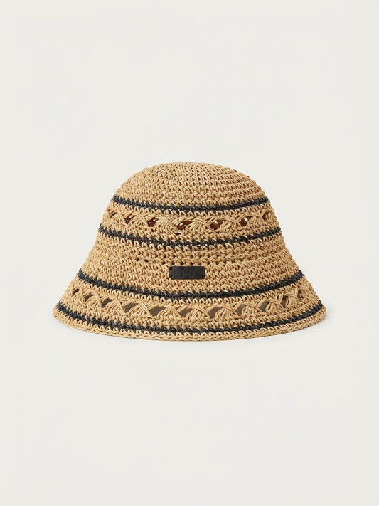 Gorro Playa Raya Negra y Beige