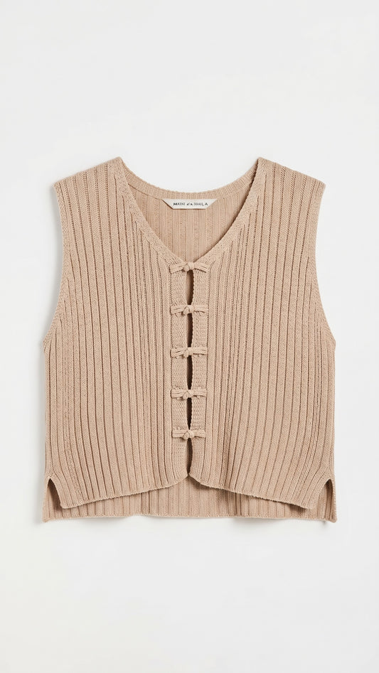 Chaleco Tejido Beige