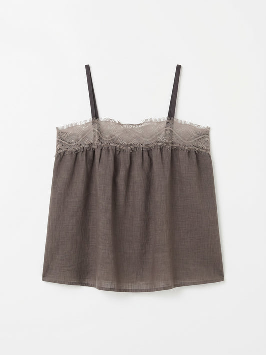 Blusa Lencera Lino Chocolate