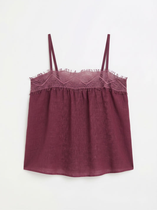 Blusa Lencera Lino Bordo