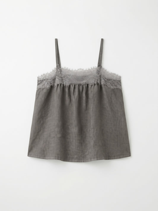 Blusa Lencera Lino Gris
