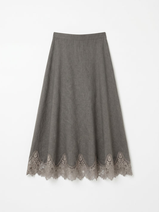 Pollera Lencera Lino Gris