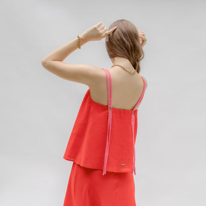 Blusa Paula Mezcla Roja