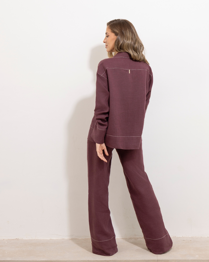 Pantalon Victoria Bordo