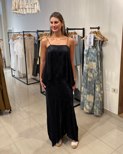 Blusa Cielo Jacquard Negro