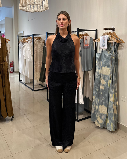 Blusa Iciar Jacquard Negro