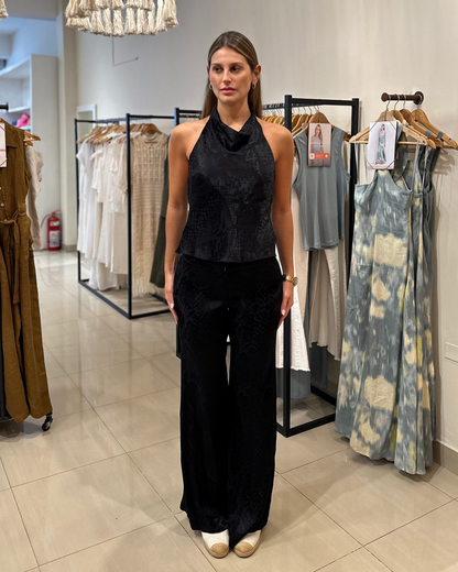 Blusa Iciar Jacquard Negro